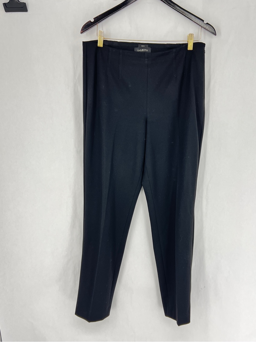 Talbots Black curvy fit high waisted Tapered Dress Pants